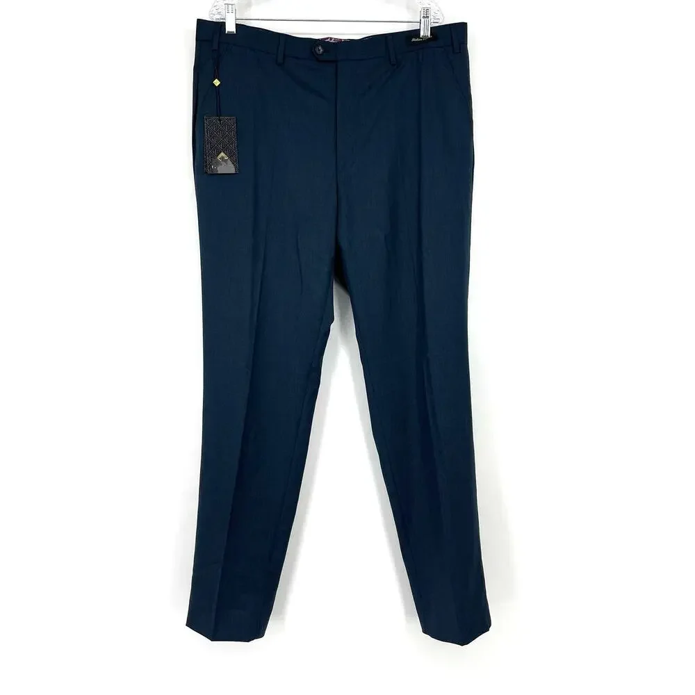 Ted Baker London‎ Debonair Plain Suit Trousers Teal Blue Men's 38L NWT